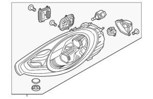 Headlamp Assembly - Porsche (970-631-172-75)
