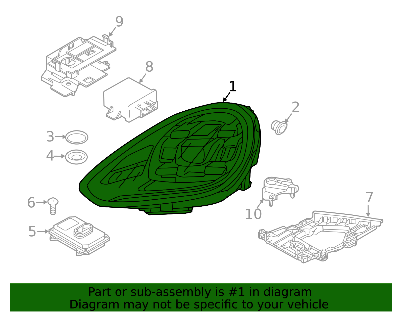Headlight - Porsche (958-941-774-D) - Image 2