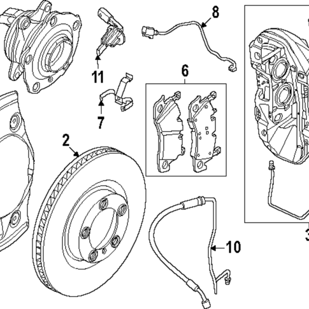 Brake Pads Spring – Porsche (95C-615-269-D)