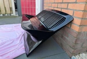 x Nice black coated complete ducktail spoiler for a Porsche 911 or 912 F and G model.