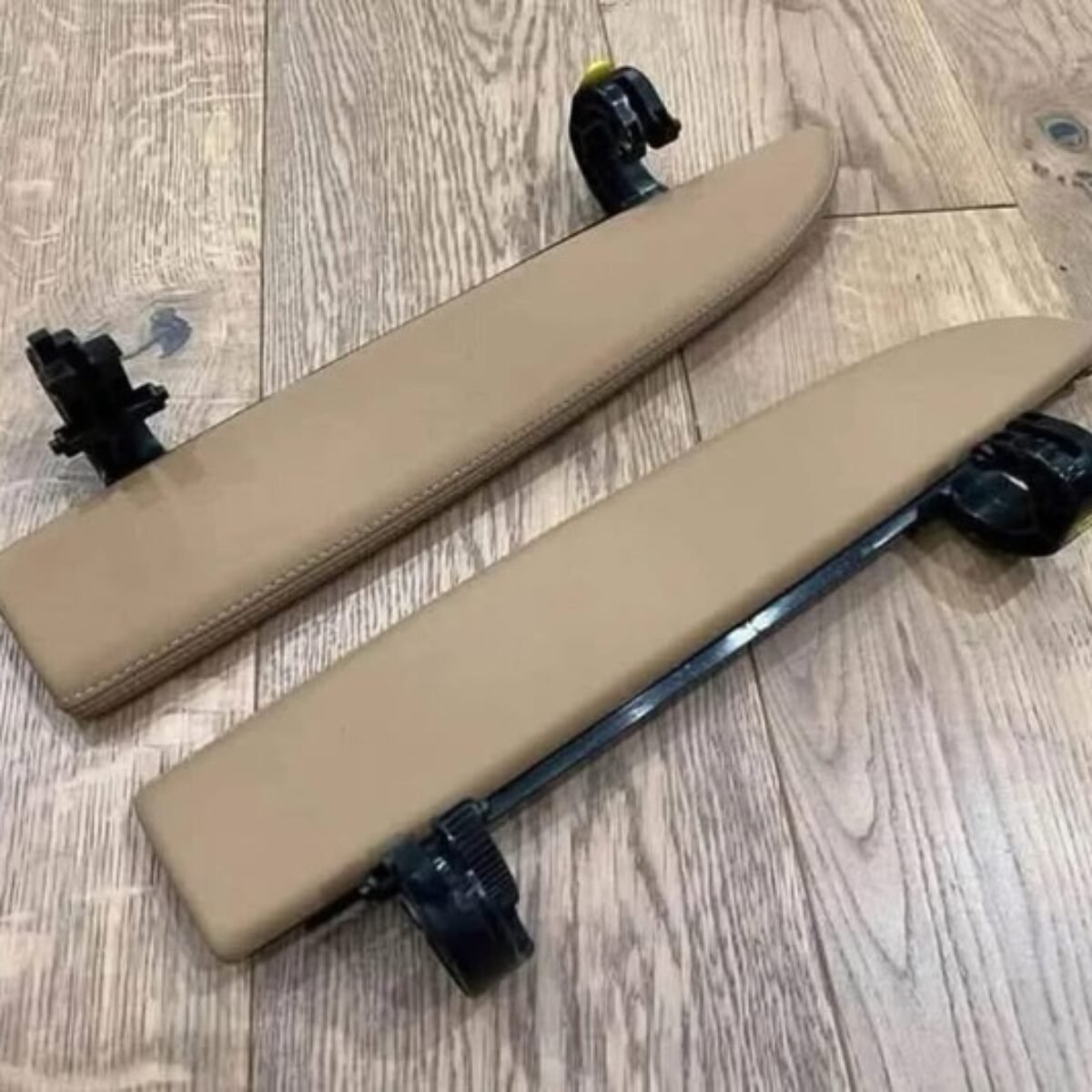 Porsche sand beige leather door pocket lids